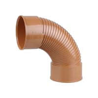 Osma UltraRib 90° Double Socket Bend 300mm Brown