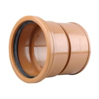 Osma UltraRib Double Socket Adaptor 150mm Brown