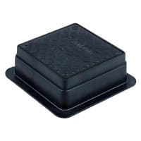 Wavin OsmaDrain Plain Ended Rodding Eye Square Sealed 110mm Black