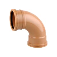 Wavin OsmaDrain 87.50° Double Socket Bend 110mm Brown