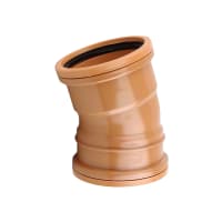 Wavin OsmaDrain 15° Double Socket Bend 110mm Brown