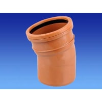 OsmaDrain 15° Single Socket Bend 75 x 160mm Brown