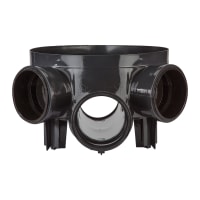 Polypipe Drain Shallow Access Chamber Base 320mm Black