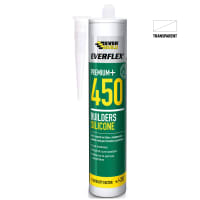 Everbuild Everflex 450 Premium+ Builders Silicone Sealant 300ml Clear