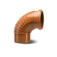 Polypipe Polyrib 87.5° Single Socket Bend 110mm Terracotta