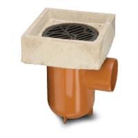 Polypipe Drain Bottle Gully with Anti Splash Surround 110mm Terracotta