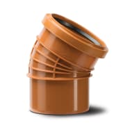 Polypipe Polyrib 30° Single Socket Bend 110mm Terracotta