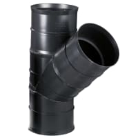 Naylor MetroDrain 45° Y Junction 375 x 150mm Black