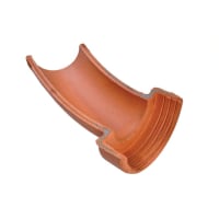 Hepworth 30° Left Hand Clay Channel Bend 150mm Brown