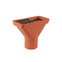 Hepworth SuperSleve HouseDrain Square Hopper 156 x 100mm Brown