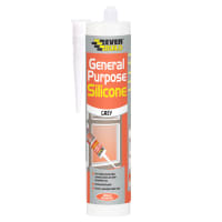 Everbuild General Purpose Silicone Sealant 290ml Grey