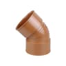 Osma UltraRib 45° Double Socket Bend 300mm Brown