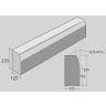 Marshalls Half Battered Straight Kerb 914 x 125 x 150mm Grey