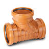 Polypipe Polyrib 87.5° Triple Socket Equal Junction 110mm Terracotta