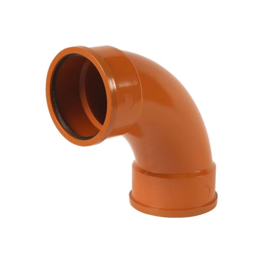 Polypipe Drain 87.5° Double Socket Bend 110mm Brown