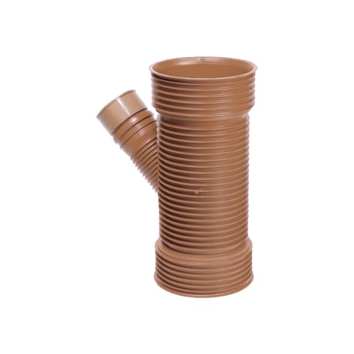 Osma UltraRib 45° Unequal Junction 300mm Brown