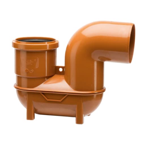 Polypipe Drain Lowback P Trap 110mm Brown