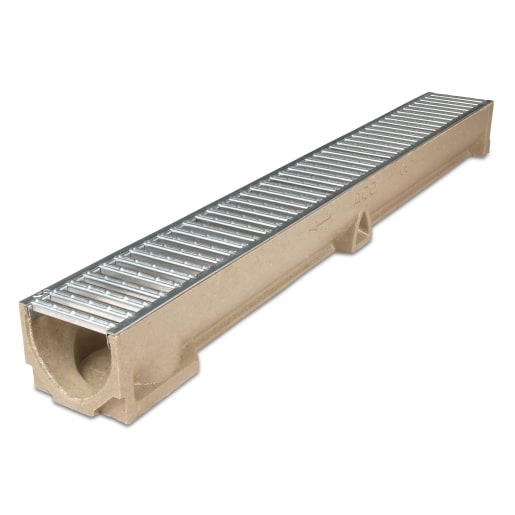 ACO RainDrain Galvanised Steel Grating Channel 1m x 118mm