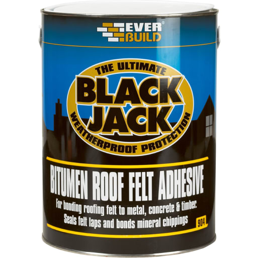 Everbuild 904 Black Jack Bitumen Roof Felt Adhesive 5L