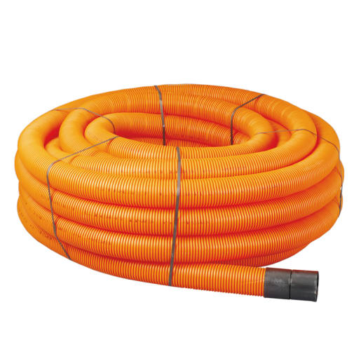 Naylor MetroDuct Twinwall Street Duct 50m x 50 x 63mm Orange