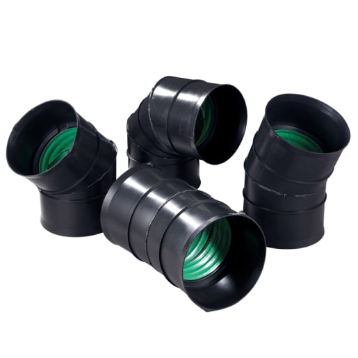 Naylor MetroDrain 45° Twinwall Pipe 150mm Black