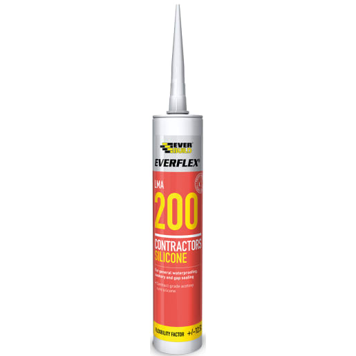 Everbuild Everflex 200 Contractors LMA Silicone 295ml Black