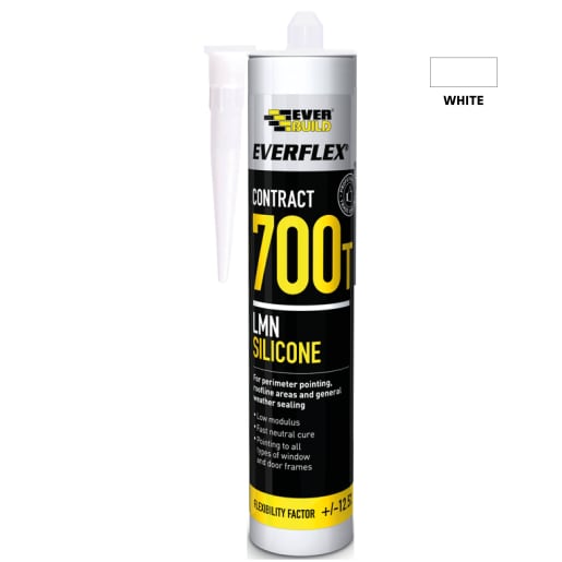 Everbuild Everflex 700T Contract LMN Silicone Sealant 300ml White