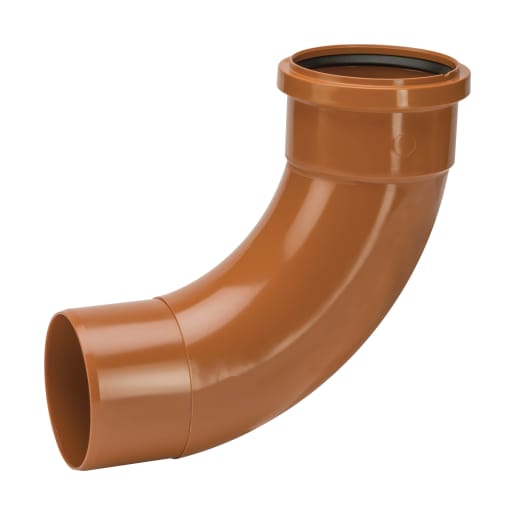 Polypipe Drain 87.5° Single Socket Bend 110mm Terracotta