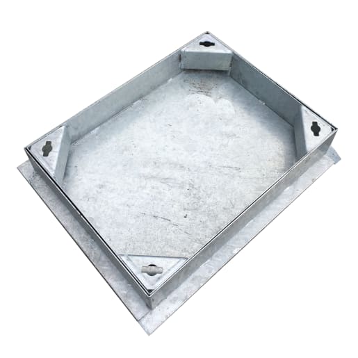 EJ Block Paviour Recessed Manhole Cover and Frame 10T 600 x 450mm Galvanised