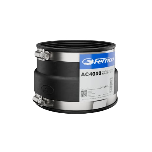 Fernco Adaptor Coupling 121-136/110-121mm Black