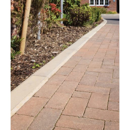 Marshalls Half Battered Straight Kerb 914 x 125 x 150mm Grey