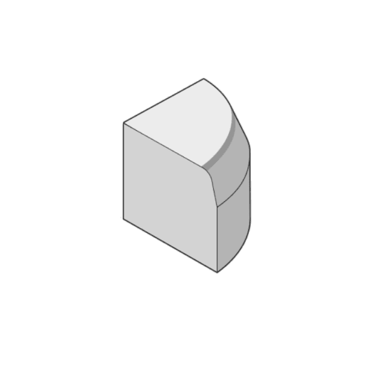 Marshalls Half Battered Quadrant Kerb 455 x 255mm