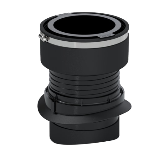 Fernco Lateral Connection for DN150 Pipe into larger Concrete Pipe Black